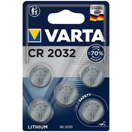 VARTA Gombelem, CR2032, 5 db, VARTA