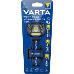   VARTA Fejlámpa, 3 LED, 3xAAA, mozgásérzékelő, VARTA " Work Flex H20"