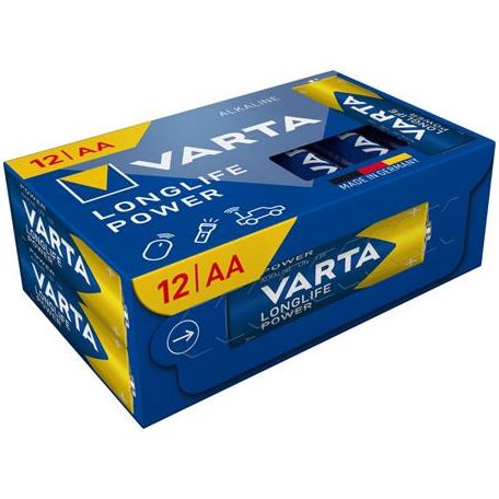 VARTA Elem, AA ceruza, 12 db, műanyagmentes, VARTA "Longlife Power"