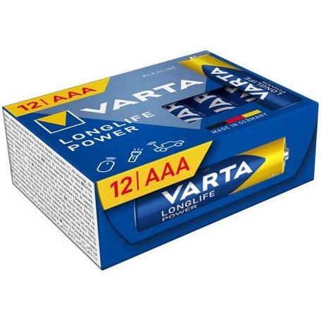 VARTA Elem, AAA mikro, 12 db, műanyagmentes, VARTA "Longlife Power"