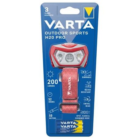 VARTA Fejlámpa, LED, kültéri, VARTA "H20 Pro"
