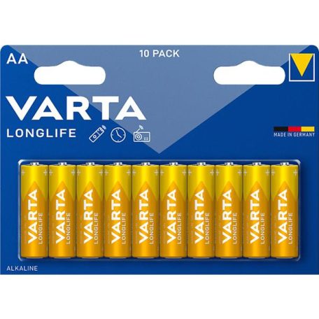 VARTA Elem, AA ceruza, 10 db, műanyagmentes, VARTA "Longlife"