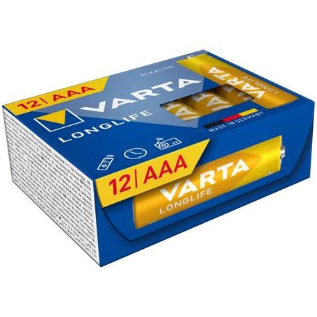 VARTA Elem, AAA mikro, 12 db, műanyagmentes, VARTA "Longlife"