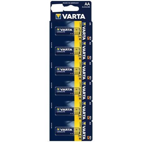 VARTA Elem, AAA mikro, 6 db, egyesével téphető, VARTA "Longlife Kartella"