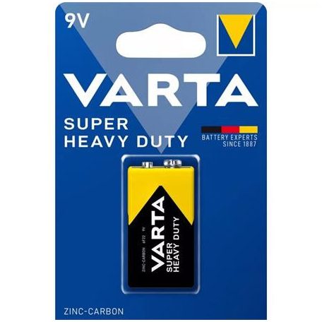 VARTA Elem, 9V, féltartós, VARTA "Super Heavy Duty"