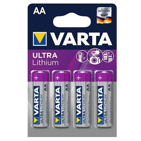 VARTA Elem, AA ceruza, 4 db, lítium, VARTA "Ultra Lithium"
