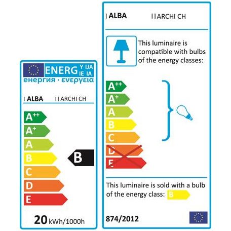 ALBA Asztali lámpa, 11 W, ALBA "Architect", króm