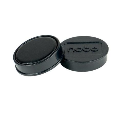 NOBO Korong mágnes, fehértáblához, 30 mm, 4 db, NOBO, fekete