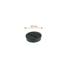   NOBO Korong mágnes, fehértáblához, 30 mm, 4 db, NOBO, fekete