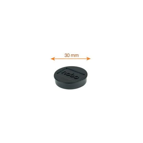 NOBO Korong mágnes, fehértáblához, 30 mm, 4 db, NOBO, fekete