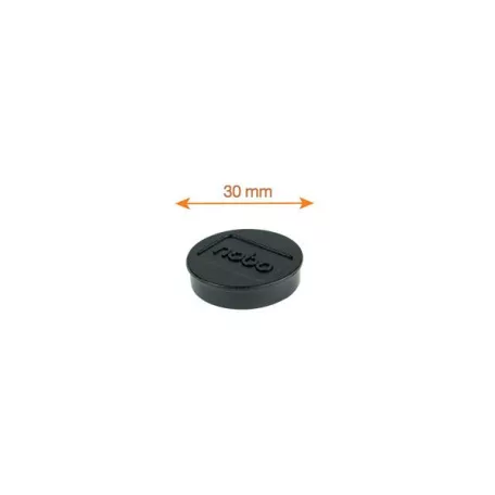 NOBO Korong mágnes, fehértáblához, 30 mm, 4 db, NOBO, fekete