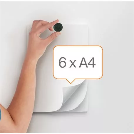NOBO Korong mágnes, fehértáblához, 30 mm, 4 db, NOBO, fekete
