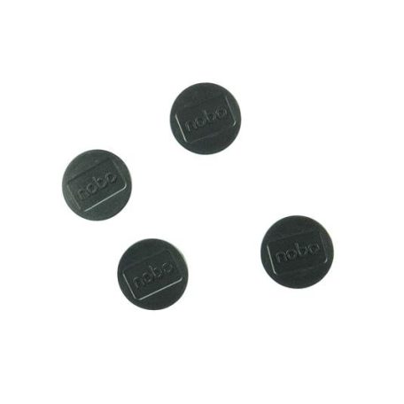 NOBO Korong mágnes, fehértáblához, 30 mm, 4 db, NOBO, fekete