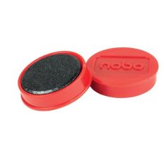   NOBO Korong mágnes, fehértáblához, 30 mm, 4 db, NOBO, piros