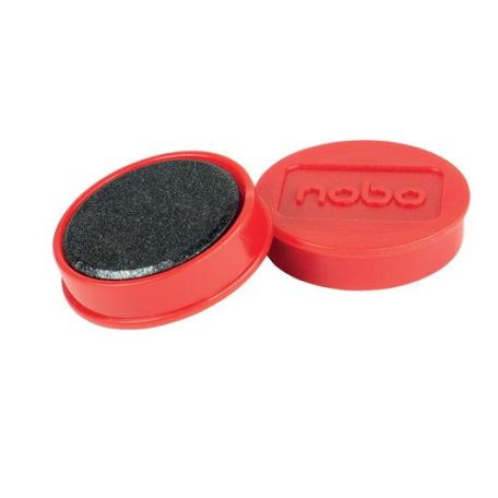 NOBO Korong mágnes, fehértáblához, 30 mm, 4 db, NOBO, piros