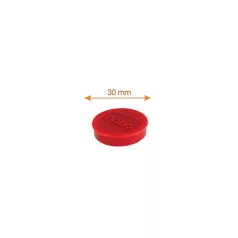   NOBO Korong mágnes, fehértáblához, 30 mm, 4 db, NOBO, piros