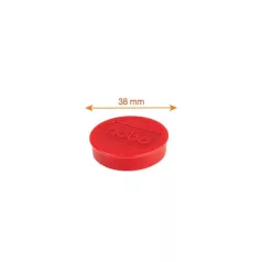   NOBO Korong mágnes, fehértáblához, 38 mm, 4 db, NOBO, piros