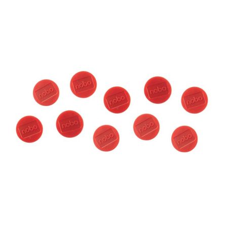 NOBO Mágneskorong, erős, 38 mm, 10 db, NOBO, piros
