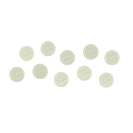 NOBO Mágneskorong, erős, 38 mm, 10 db, NOBO, fehér