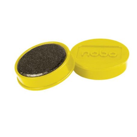 NOBO Mágneskorong, erős, 38 mm, 10 db, NOBO, sárga