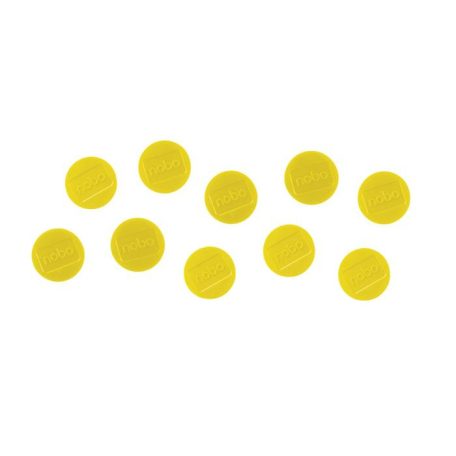 NOBO Mágneskorong, erős, 38 mm, 10 db, NOBO, sárga