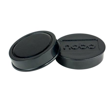 NOBO Korong mágnes, fehértáblához, 38 mm, 4 db, NOBO, fekete