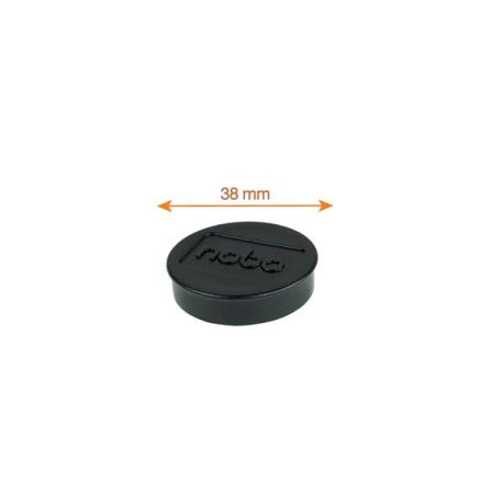 NOBO Korong mágnes, fehértáblához, 38 mm, 4 db, NOBO, fekete