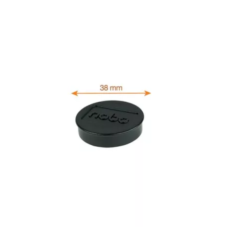 NOBO Korong mágnes, fehértáblához, 38 mm, 4 db, NOBO, fekete
