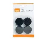 NOBO Korong mágnes, fehértáblához, 38 mm, 4 db, NOBO, fekete