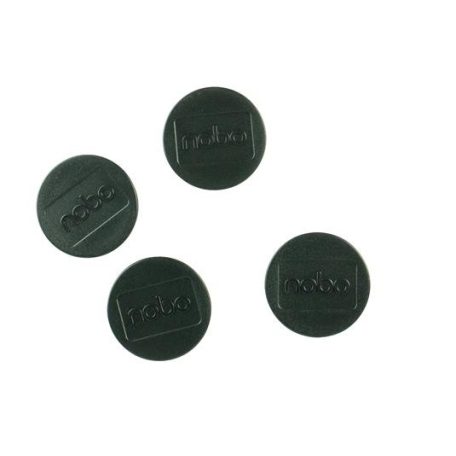 NOBO Korong mágnes, fehértáblához, 38 mm, 4 db, NOBO, fekete