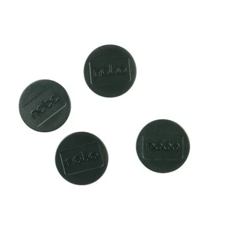 NOBO Korong mágnes, fehértáblához, 38 mm, 4 db, NOBO, fekete