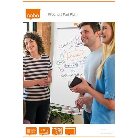 NOBO Flipchart papír, 650X955mm, 20 lap, NOBO