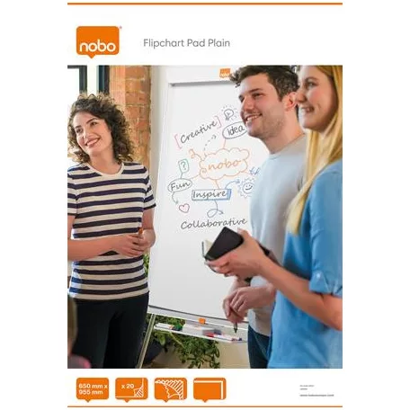 NOBO Flipchart papír, 650X955mm, 20 lap, NOBO
