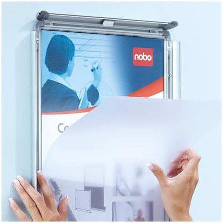 NOBO Posztertábla, fali, A4 méret, alumínium keret, NOBO "Essence"