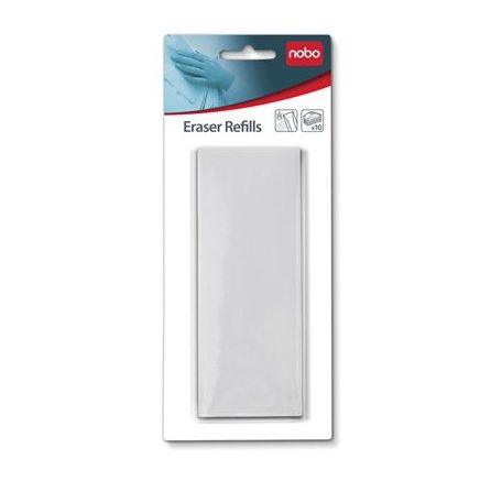 NOBO Refill táblatörlőhöz, filces, 10 db, NOBO