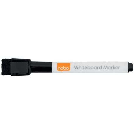 NOBO Táblamarker, kúpos hegyű, 2 mm, mágneses kupakkal, NOBO, fekete