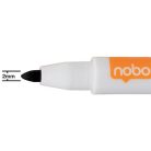 NOBO Táblamarker, kúpos hegyű, 2 mm, mágneses kupakkal, NOBO, fekete
