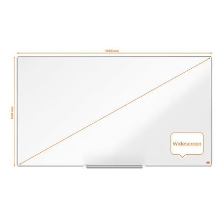 NOBO Fehértábla, zománcozott, mágneses, széles képarány, 55"/122x69 cm, alumínium keret, NOBO "Impression Pro"