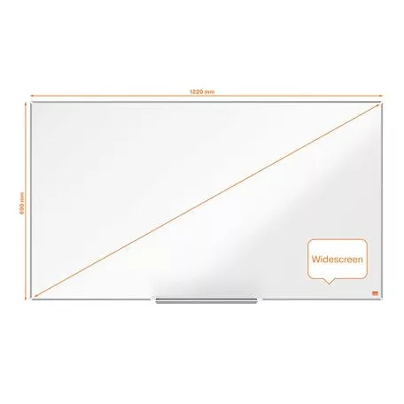 NOBO Fehértábla, zománcozott, mágneses, széles képarány, 55"/122x69 cm, alumínium keret, NOBO "Impression Pro"
