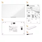 NOBO Fehértábla, zománcozott, mágneses, széles képarány, 55"/122x69 cm, alumínium keret, NOBO "Impression Pro"