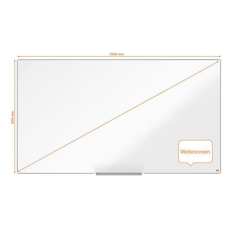 NOBO Fehértábla, mágneses, széles képarány, 70"/155x87 cm, alumínium keret, NOBO "Impression Pro"