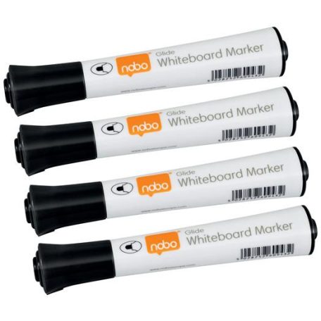 NOBO Táblamarker, kúpos hegyű, 2 mm, 10 db, NOBO "Glide", fekete