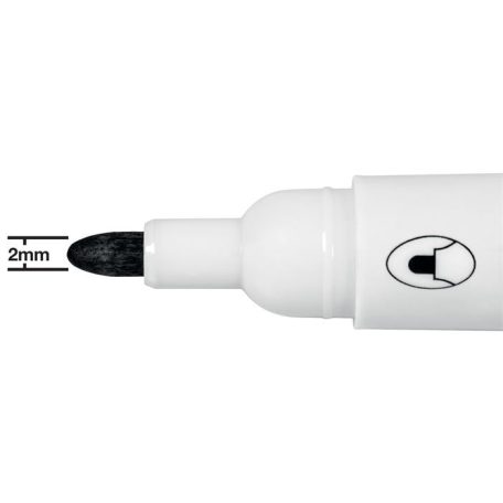 NOBO Táblamarker, kúpos hegyű, 2 mm, 10 db, NOBO "Glide", fekete