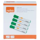 NOBO Táblamarker, kúpos hegyű, 2 mm, 10 db, NOBO "Glide", zöld