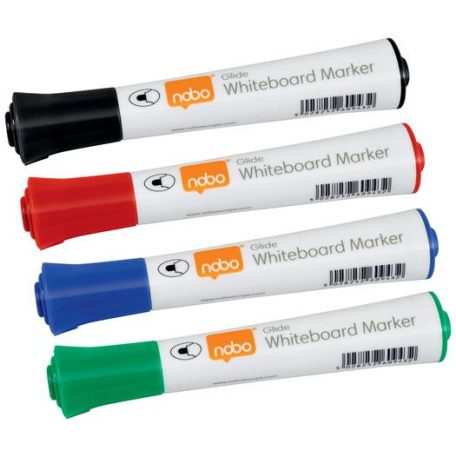 NOBO Táblamarker, kúpos hegyű, 2 mm, 10 db, NOBO "Glide", vegyes