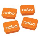 NOBO Mágnesek fehértáblához 4 db, NOBO narancs