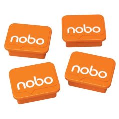 NOBO Mágnesek fehértáblához 4 db, NOBO narancs