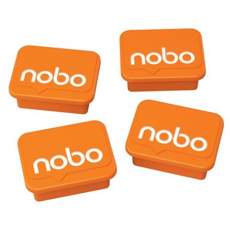 NOBO Mágnesek fehértáblához 4 db, NOBO narancs