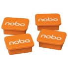 NOBO Mágnesek fehértáblához 4 db, NOBO narancs