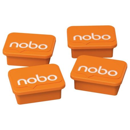 NOBO Mágnesek fehértáblához 4 db, NOBO narancs